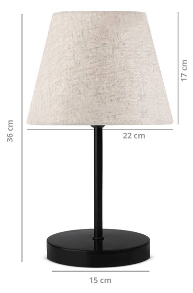 Opviq Sada 2 ks stolních lamp Gigi krémová/černá