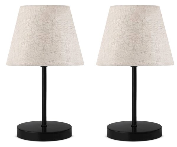Opviq Sada 2 ks stolních lamp Gigi krémová/černá