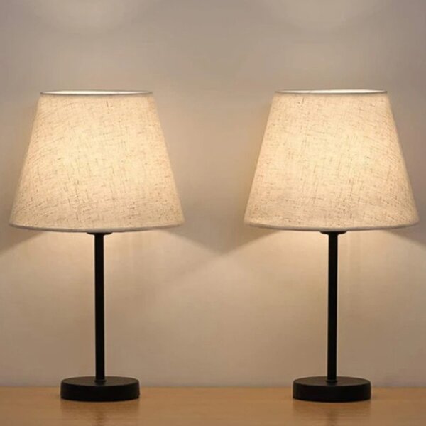 Opviq Sada 2 ks stolních lamp Gigi krémová/černá