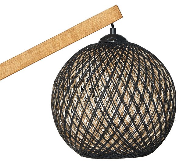 Opviq Stojací lampa Beehive z masivu černá/hnědá