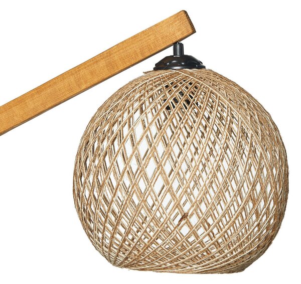 Opviq Stojací lampa Beehive z masivu ecru/hnědá