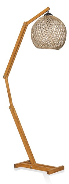Opviq Stojací lampa Beehive z masivu ecru/hnědá
