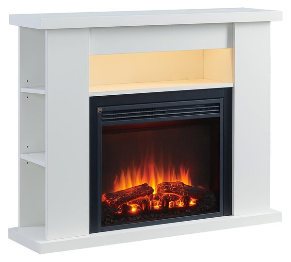 Elektrický krb BALDERIA William – stojací krb, topení 2000 W – bílý
