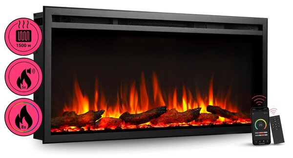 Elektrický krb BALDERIA Atalanta 40 – vestavný krb – erný