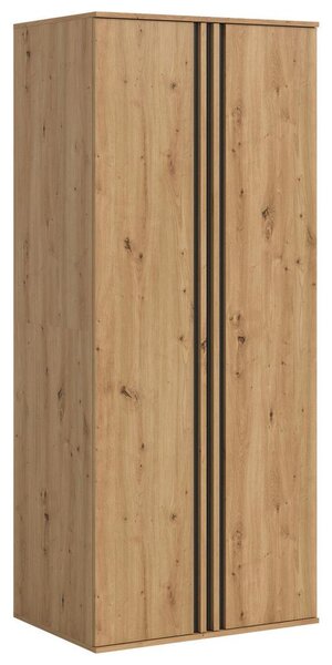 Skříň s otoč. dveřmi TOFTA š. 80 cm, antracit/dub Artisan