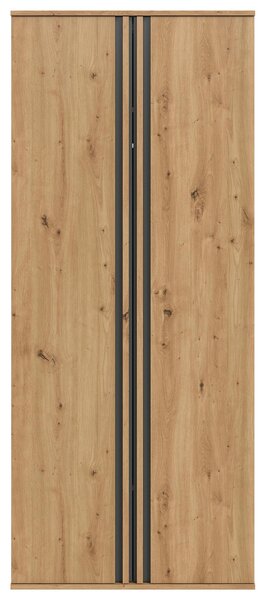 Skříň s otoč. dveřmi TOFTA š. 80 cm, antracit/dub Artisan