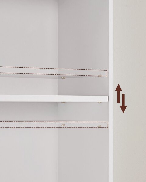 SONGMICS Knihovna Vasagle Viera 60 cm bílá