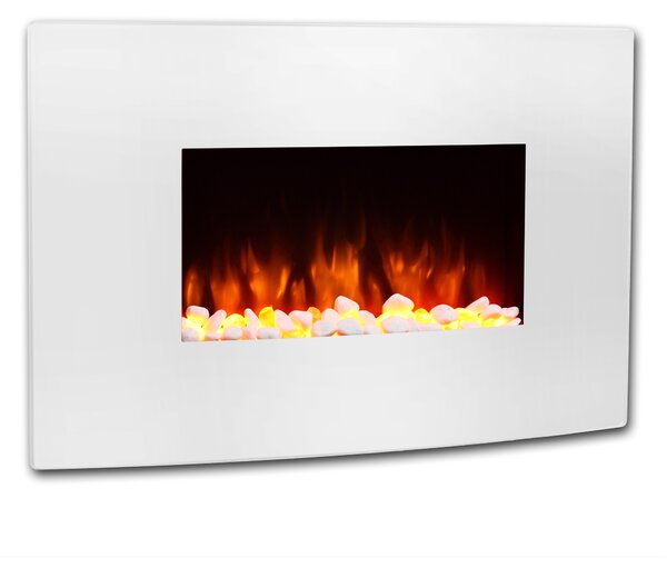 Elektrický krb BALDERIA Enjo – nástnný krb, topení 2000 W – bílý