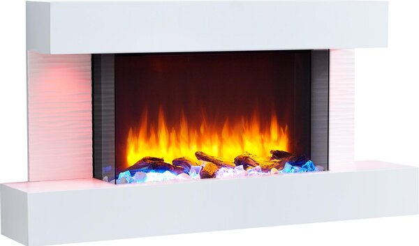 Elektrický krb BALDERIA Aieda – stojací krb, výkon 2000 W – bílý