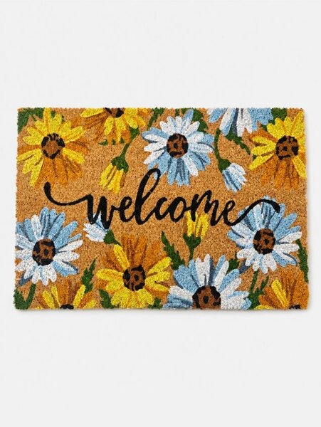 Sinsay - Květinová rohožka s nápisem Welcome - vícebarevná