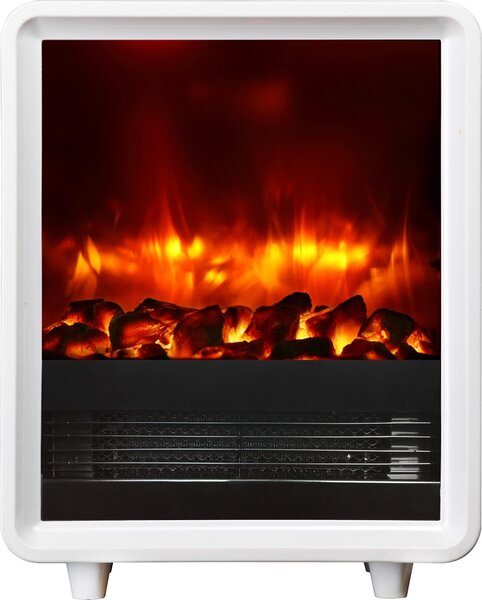 Elektrický krb BALDERIA George – elektrická krbová kamna, výkon 2000 W – bílá