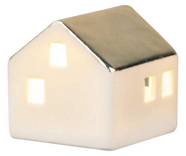 Porcelánová mini LED lucerna Small House