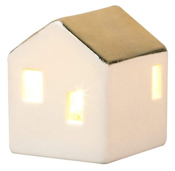 Porcelánová mini LED lucerna Medium House