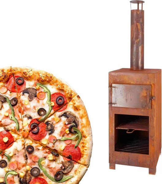 Pec na pizzu + Terasový sporák rezavé barvy