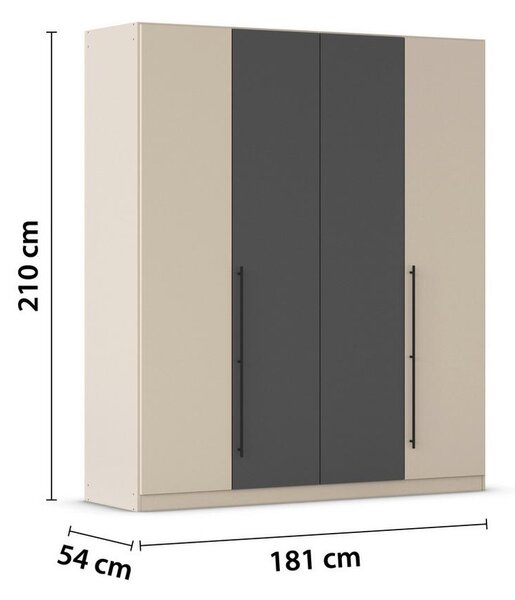 Skříň s otočnými dveřmi SAFARI, šířka 181 cm