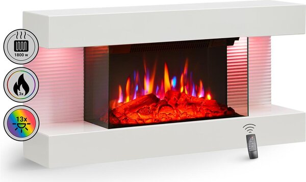 Elektrický krb BALDERIA Ida – nástnný krb – bílý