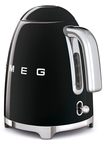 Černá rychlovarná konvice z nerezové oceli 1,7 l Retro Style – SMEG