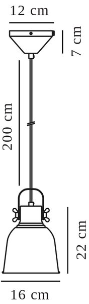 Nordlux Antracitově šedé kovové závěsné světlo Adrian 16 cm