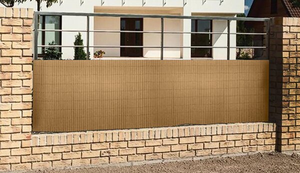KONDELA Zahradní zástěna, přírodní, 300x100 cm, ABEO