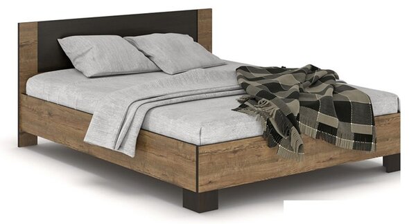 Postel NODULOSA 160x200 cm, dub april/wenge