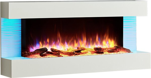 Elektrický krb BALDERIA Helia – nástnný krb, 2000 W – bílý