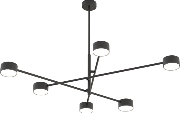 Lustr na tyči NATSU 6xGX53/12W/230V černá