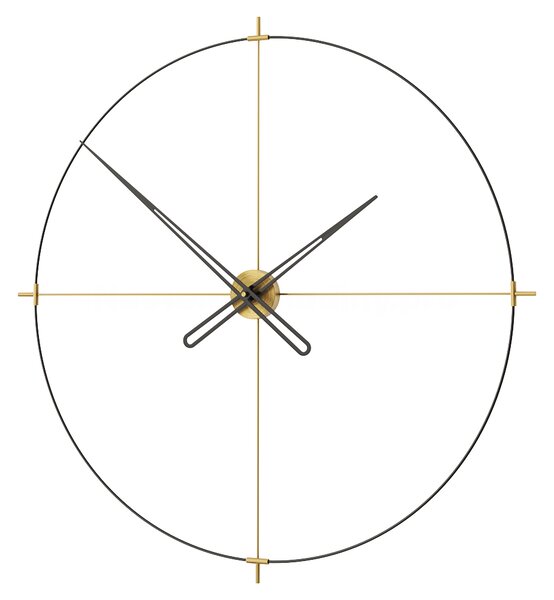 Mclocks Designové nástěnné hodiny ETL901 Eternal antique gold-black 90cm
