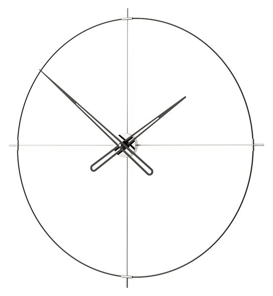 Mclocks Designové nástěnné hodiny ETL912 Eternal silver-black 90cm