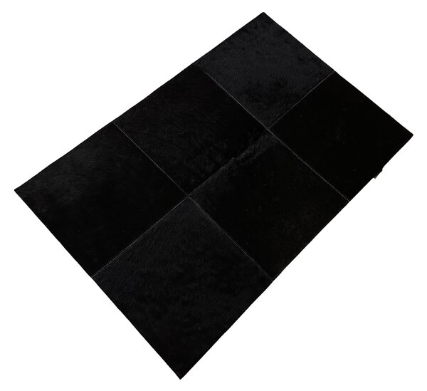Kožený koberec, předložka Aros černá
