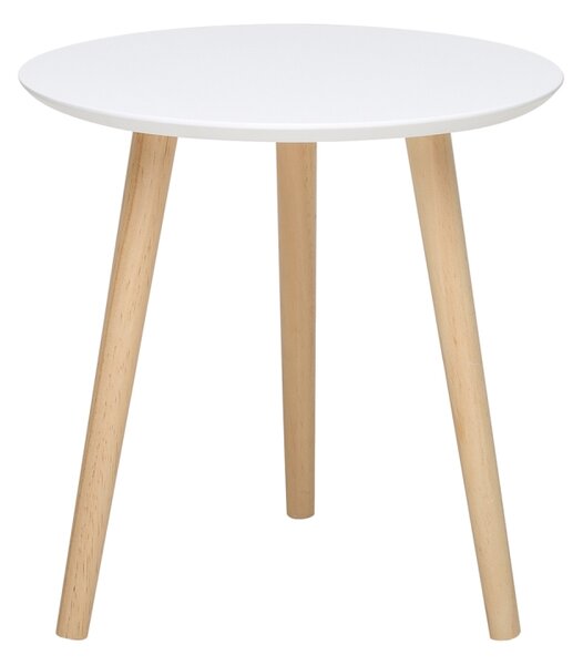 Odkládací stolek GEMELLI střední, bílý/borovice