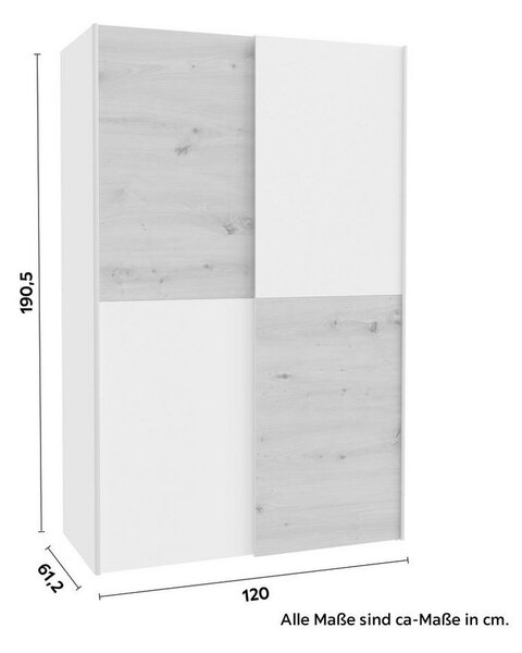 Skříň s posouvacími dveřmi OHIO, šířka 120 cm