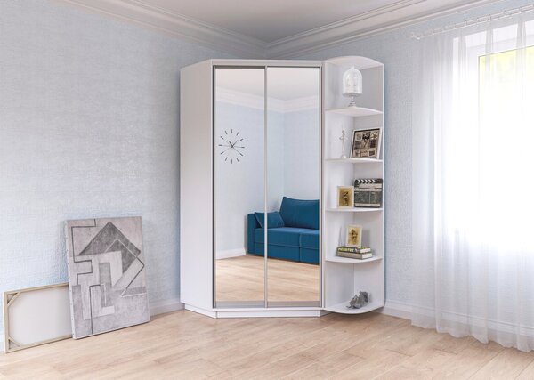VerDesign CORZA rohová skříň 110, bílá