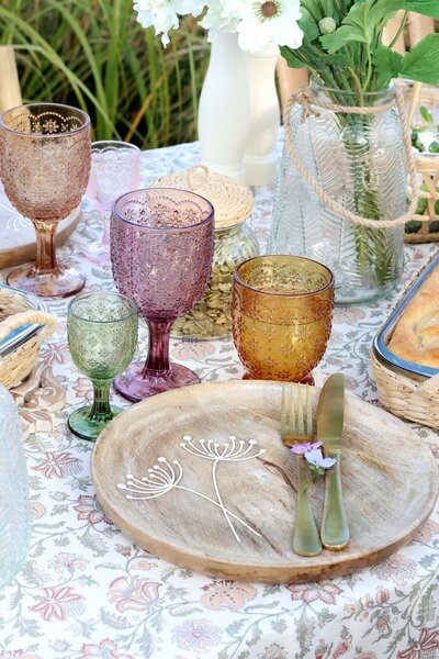 Set 6ks barevných skleniček na víno Saint-Émilion - Ø 7,5*16 cm / 250ml - Chic Antique
