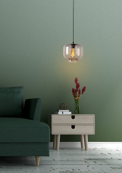 ACA DECOR Závěsné svítidlo Smoke, průměr 24 cm