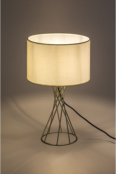 Rabalux 74081 - Stolní lampa NIVRA 1xE27/40W/230V zlatá/bílá