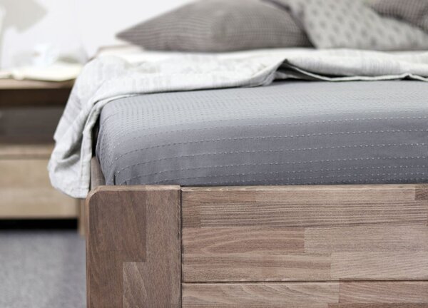 Dřevěná válenda jednolůžko s úložným prostorem FUTON, masiv buk