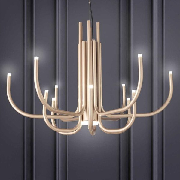 Ondaluce - LED Stmívatelný lustr na lanku NOUVEAU LED/35W/230V pr. 78 cm zlatá