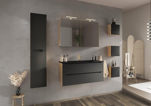 Skříňka pod umyvadlo LUXOR Black 82-90-2S | 90 cm