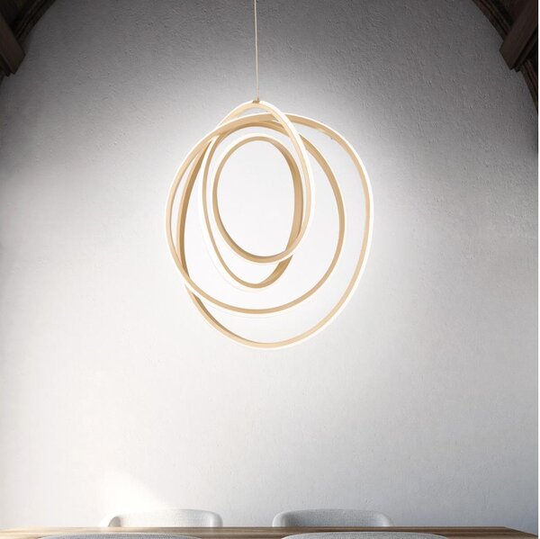 Ondaluce - LED Stmívatelný lustr na lanku GOLDEN LED/50W/230V pr. 50 cm zlatá