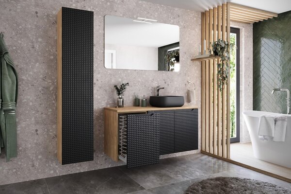 Skříňka pod umyvadlo LUXOR Black 82-90-2S | 90 cm