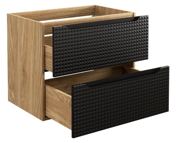 Skříňka pod umyvadlo LUXOR Black 82-70-2S | 70 cm