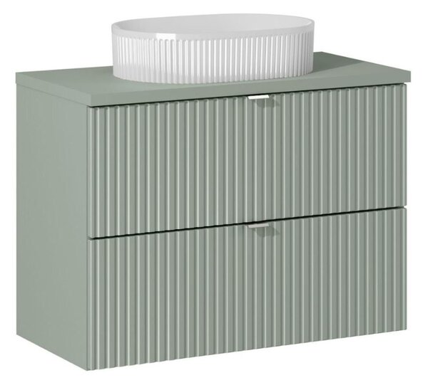 Koupelnová skříňka s umyvadlem a deskou LINE Reed Green DU80/1 | 80 cm