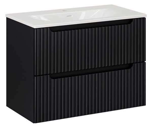 Koupelnová skříňka s umyvadlem NOVA Black U80/1 | 80 cm