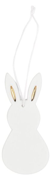 Závěsná velikonoční dekorace White Rabbit / Gold Ears
