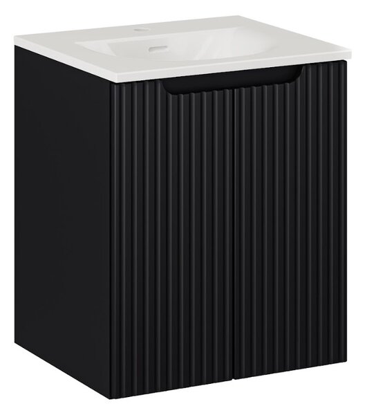 Koupelnová skříňka s umyvadlem NOVA Black U50/2 | 50 cm