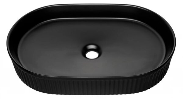 Koupelnová skříňka s umyvadlem a deskou NOVA Black DU60/3 | 60 cm