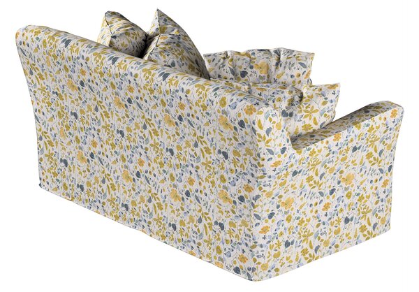 Potah na pohovku IKEA Tomelilla 2-místná nerozkládací barva žlutá látka pletený vzor, vzorované
