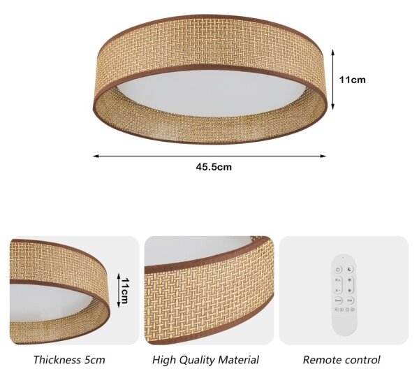 Immax NEO 07288L - LED+CCT Stm stropní svítidlo LONA 36W/230V pr. 45,5 cm+ DO