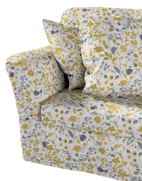 Potah na pohovku IKEA Tomelilla 2-místná nerozkládací barva žlutá látka pletený vzor, vzorované