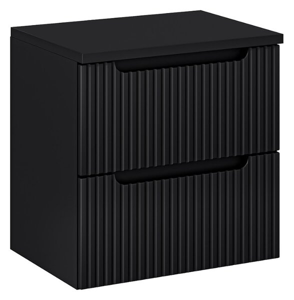 Koupelnová skříňka s deskou NOVA Black D60/2 | 60 cm